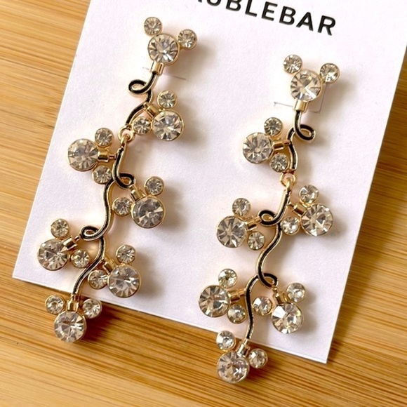 Brand New Disney X BaubleBar Mickey Mouse Christmas  Lights Rhinestone Earrings - Picture 3 of 7